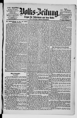 Volks-Zeitung vom 13.01.1885