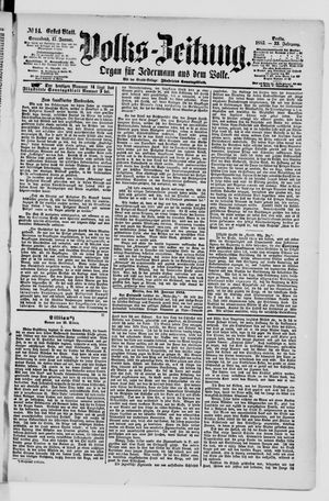 Volks-Zeitung vom 17.01.1885