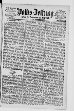 Volks-Zeitung vom 20.01.1885