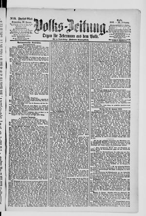 Volks-Zeitung vom 22.01.1885