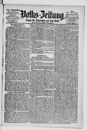 Volks-Zeitung vom 25.01.1885