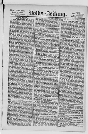 Volks-Zeitung vom 25.01.1885