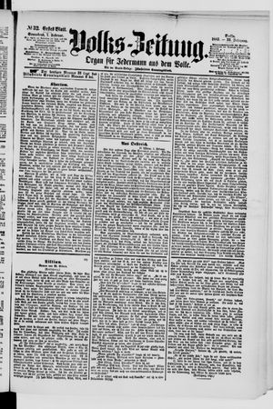 Volks-Zeitung vom 07.02.1885