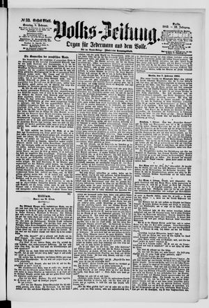 Volks-Zeitung on Feb 8, 1885