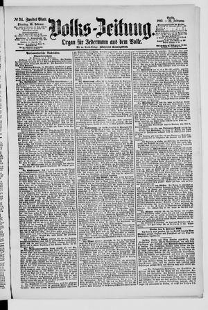 Volks-Zeitung vom 10.02.1885