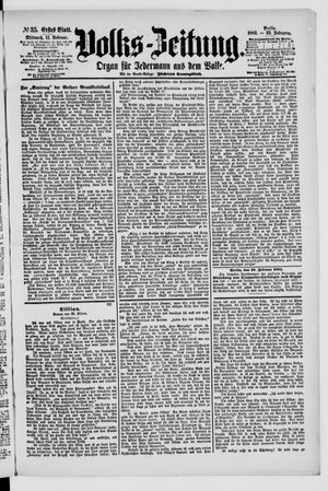 Volks-Zeitung vom 11.02.1885