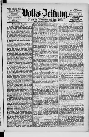 Volks-Zeitung vom 11.02.1885