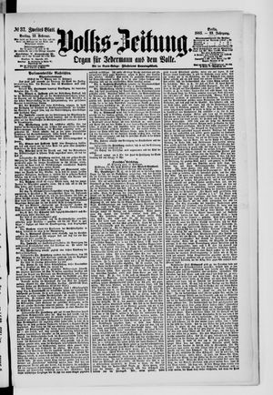 Volks-Zeitung vom 13.02.1885