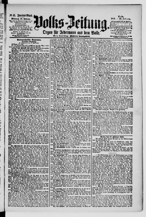 Volks-Zeitung vom 18.02.1885