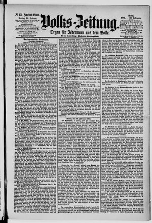 Volks-Zeitung vom 20.02.1885