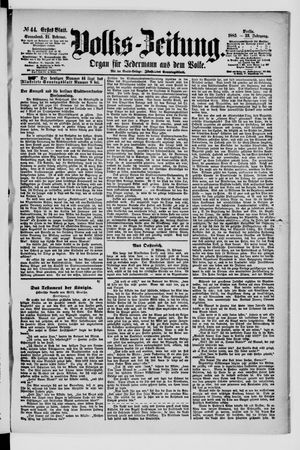 Volks-Zeitung vom 21.02.1885