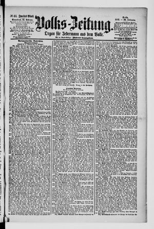 Volks-Zeitung vom 21.02.1885