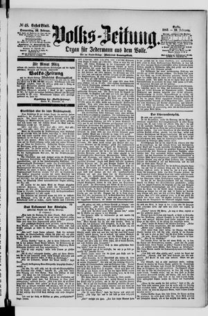 Volks-Zeitung vom 26.02.1885