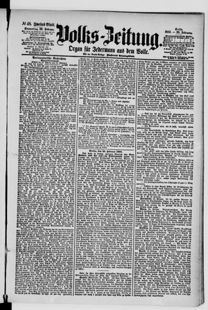 Volks-Zeitung vom 26.02.1885