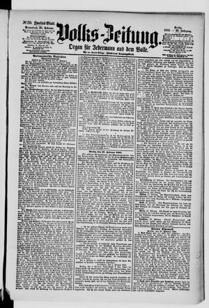 Volks-Zeitung vom 28.02.1885