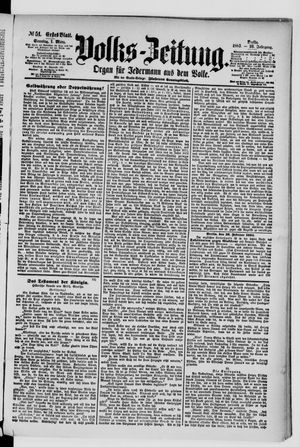 Volks-Zeitung vom 01.03.1885