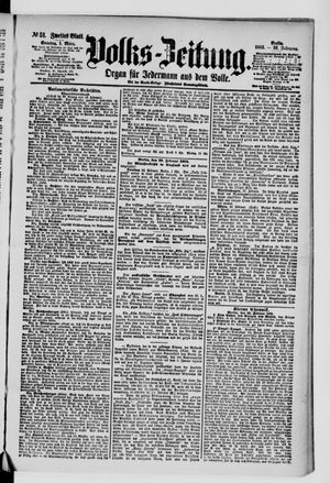 Volks-Zeitung vom 01.03.1885