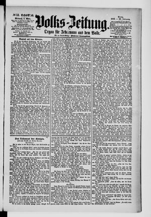 Volks-Zeitung on Mar 4, 1885