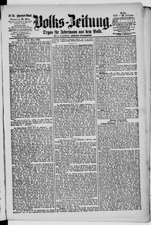 Volks-Zeitung vom 26.03.1885