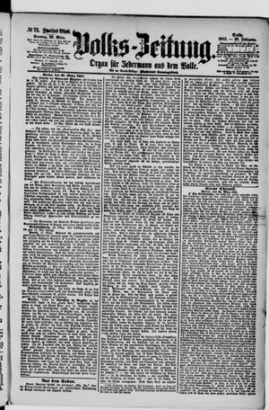 Volks-Zeitung vom 29.03.1885