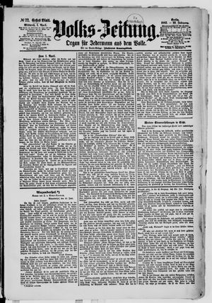 Volks-Zeitung on Apr 1, 1885