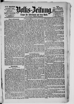 Volks-Zeitung vom 02.04.1885