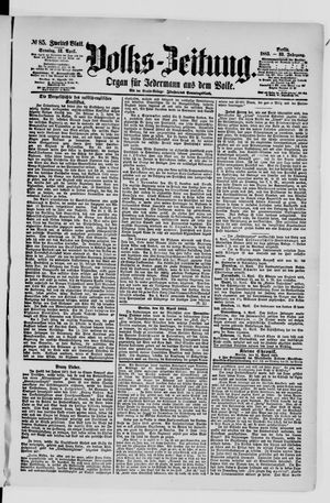 Volks-Zeitung vom 12.04.1885