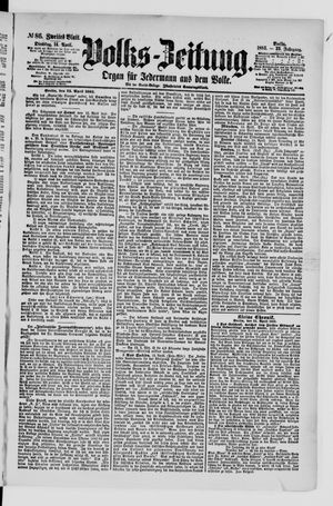 Volks-Zeitung vom 14.04.1885