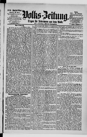 Volks-Zeitung vom 19.04.1885