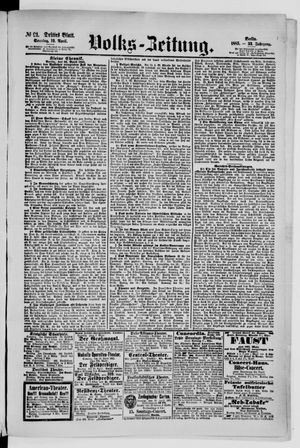Volks-Zeitung vom 19.04.1885