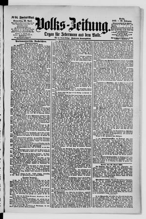 Volks-Zeitung on Apr 23, 1885