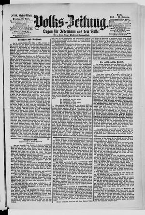 Volks-Zeitung vom 28.04.1885