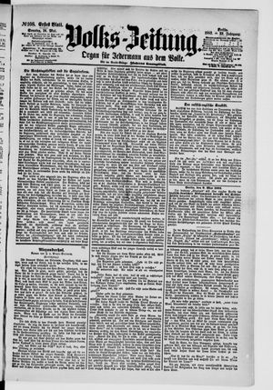 Volks-Zeitung vom 10.05.1885