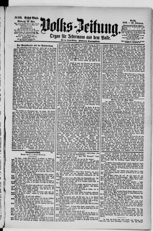 Volks-Zeitung vom 13.05.1885