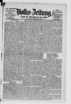 Volks-Zeitung vom 23.05.1885