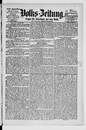 Volks-Zeitung vom 05.08.1885