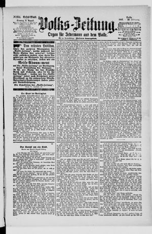 Volks-Zeitung on Aug 9, 1885