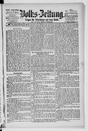 Volks-Zeitung vom 15.08.1885