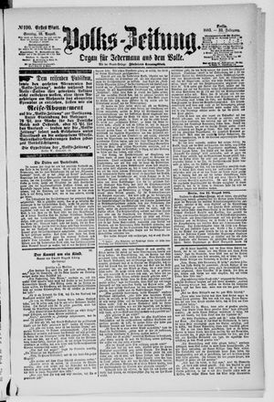 Volks-Zeitung vom 16.08.1885