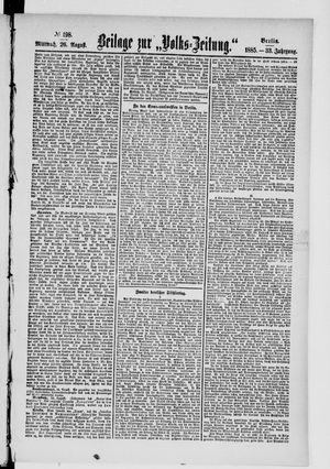Volks-Zeitung vom 26.08.1885