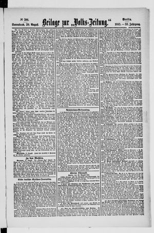 Volks-Zeitung vom 29.08.1885