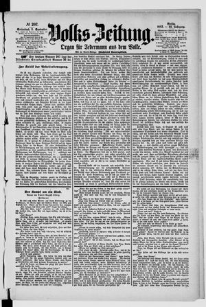 Volks-Zeitung vom 05.09.1885