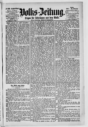 Volks-Zeitung on Oct 4, 1885