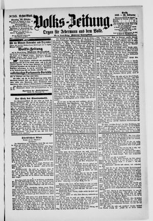 Volks-Zeitung vom 20.10.1885