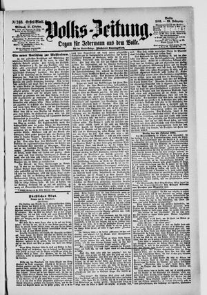Volks-Zeitung vom 21.10.1885