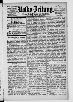 Volks-Zeitung vom 24.11.1885
