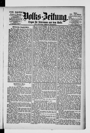 Volks-Zeitung vom 01.12.1885