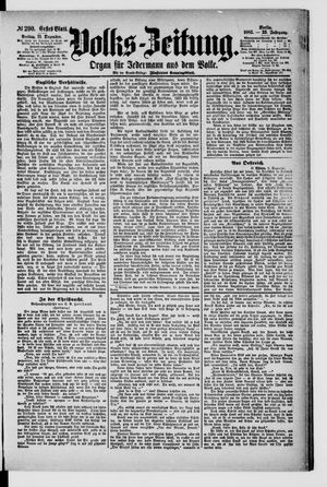 Volks-Zeitung vom 11.12.1885
