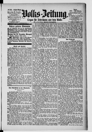 Volks-Zeitung vom 24.12.1885