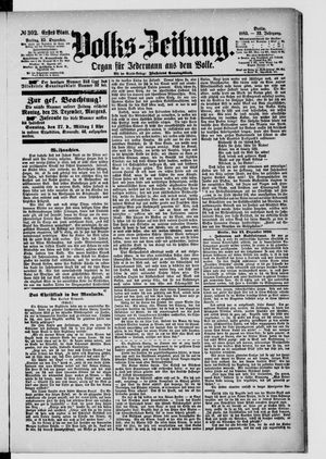 Volks-Zeitung vom 25.12.1885